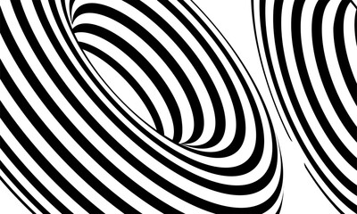 stock vector pattern of black and white lines optical illusion vector illustration background part 1