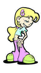 cartoon girl with blonde hair © Paulina