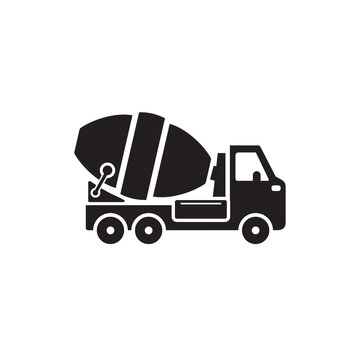 mixer truck icon symbol sign vector