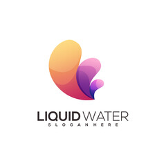 Liquid Logo Illustration Colorful gradient vector design