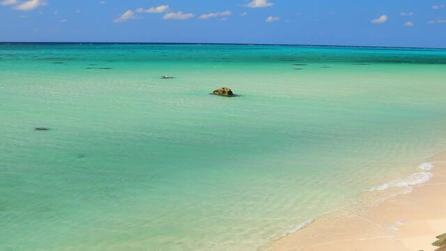 beautiful beach and healing sound waves in Okinawa Irabu island 17end