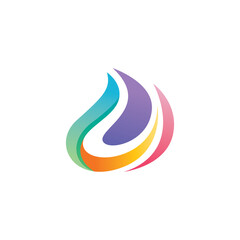 Fire Rainbow logo design