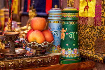 Utensils and articles used in Tibetan Buddhist ceremonies