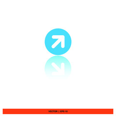 Icon vector graphic of arrow, good for template