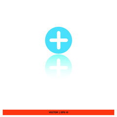Obraz premium Icon vector graphic of plus