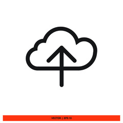 Icon vector graphic of upload file