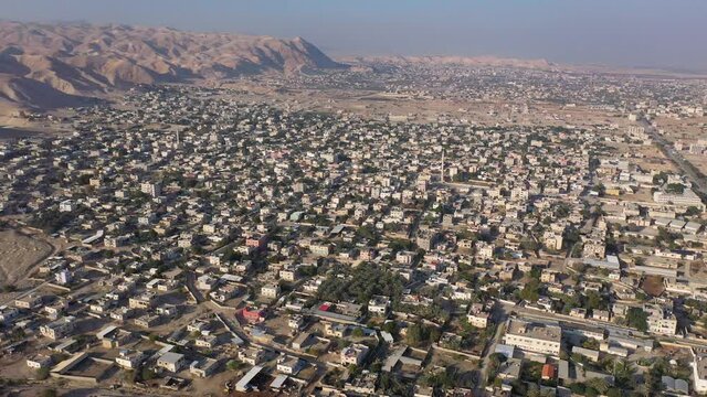 Aerial view over Jericho City in palestine territory rooftops
Drone view from dead sea city of Jericho, Jordan Valley, Israel/palestine
