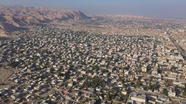 Aerial view over Jericho City in palestine territory rooftops
Drone view from dead sea city of Jericho, Jordan Valley, Israel/palestine
