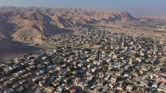 Aerial view over Jericho City in palestine territory rooftops
Drone view from dead sea city of Jericho, Jordan Valley, Israel/palestine
