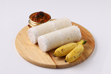 White rice puttu with chana curry