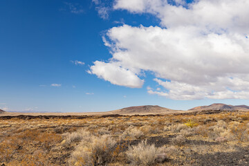 Beautiful landscape around the Mojave Desert Lava Tube