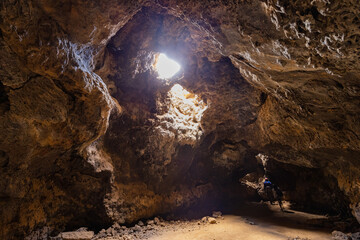Beautiful landscape around the Mojave Desert Lava Tube