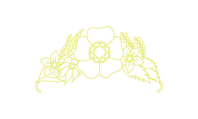 野ばらのティアラ　線画イラスト_27