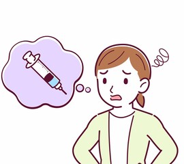 Young woman in a cardigan_injection