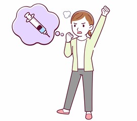 Young woman in a cardigan_injection