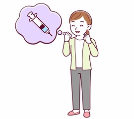 Young woman in a cardigan_injection