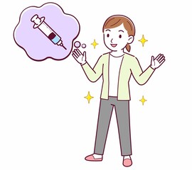 Young woman in a cardigan_injection