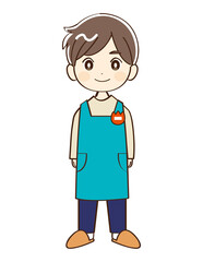 男性、幼稚園、先生、笑顔