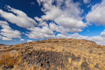 Beautiful landscape around the Mojave Desert Lava Tube