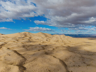 Aerial view of the beautiful Kelso Dunes