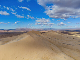 Aerial view of the beautiful Kelso Dunes
