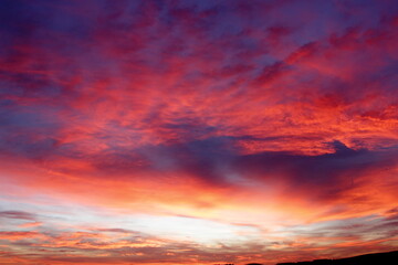colored clouds at early morning sunrise 