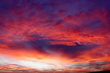 Fototapeta premium colored clouds at early morning sunrise 