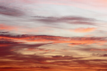 colored clouds at early morning sunrise 