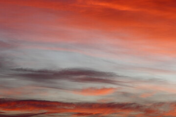 Fototapeta na wymiar colored clouds at early morning sunrise 