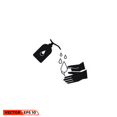 Icon vector graphic of handwash with soap