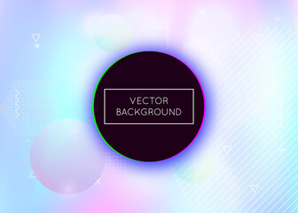 Liquid shapes background with dynamic fluid. Holographic bauhaus gradient with memphis elements. Graphic template for flyer, ui, magazine, poster, banner and app. Bright liquid shapes background.