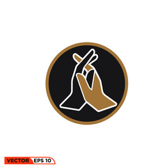 Icon vector graphic of hands logo