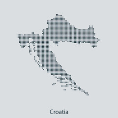 Fototapeta na wymiar map of Croatia