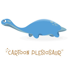 Cartoon plesiosaur premium vector design illustration