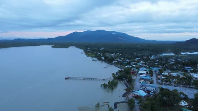 The Sematan Beach and Coastline of the most southern part of Sarawak and Borneo Island