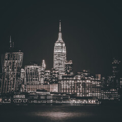 Obraz na płótnie Canvas city at night New York 