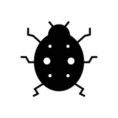 ladybug icon glyph style vector design element