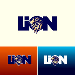 Naklejka premium illustration of a roaring lion with detailed drawn shadow