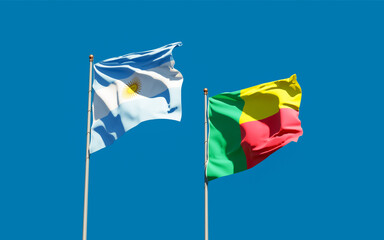 Flags of Argentina and Benin.