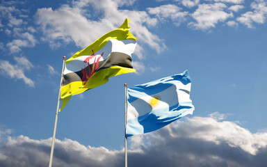 Flags of Argentina and Brunei.