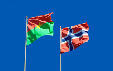 Flags of Norway and Burkina Faso.