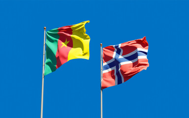 Flags of Norway and Cameroon.