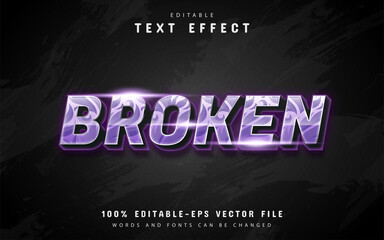 Broken text effect with pattern