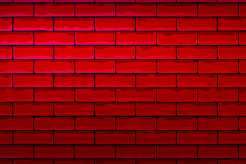 Fototapeta na wymiar Red brick wall texture for background usage as a backdrop design. Eps 10 vector illustration.
