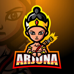 Arjuna mascot esport logo design