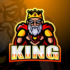 King mascot esport logo design