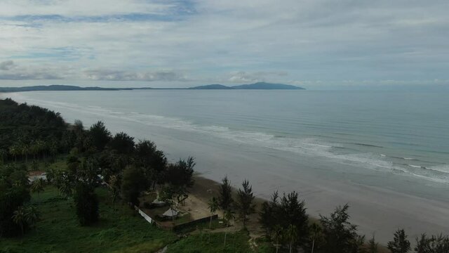 The Sematan Beach and Coastline of the most southern part of Sarawak and Borneo Island