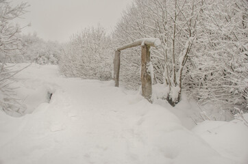 Schöne Winterlandschaft im 