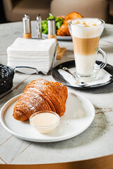 tasty breakfast in the cafe