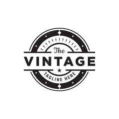 Fototapeta na wymiar Circular badge stamp grunge logo silhouette for cloth apparel